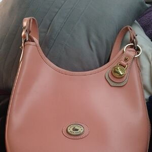 Dooney & Bourke Pink Shoulder Bag with Gold Hardware